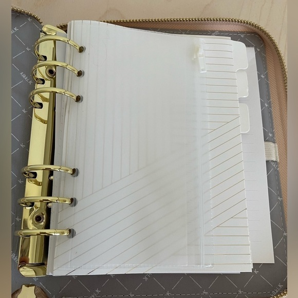 Kikki.K kikki K almond faux croc zip planner with hole punch B6 - Picture 6 of 11